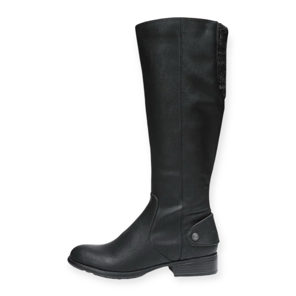 Life Stride Womens Comfort Stretch Xandy Round Toe Block Heel Zip-Up Riding Boot